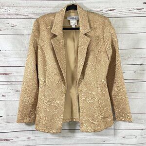 Joseph Ribkoff Blazer Jacket Women’s Size 8 Gold Quilted See Description